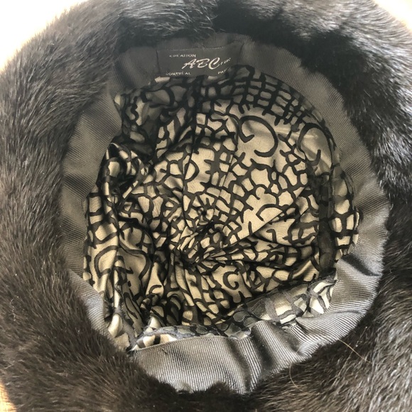 Canadian made authentic black mink fur hat - Picture 3 of 4